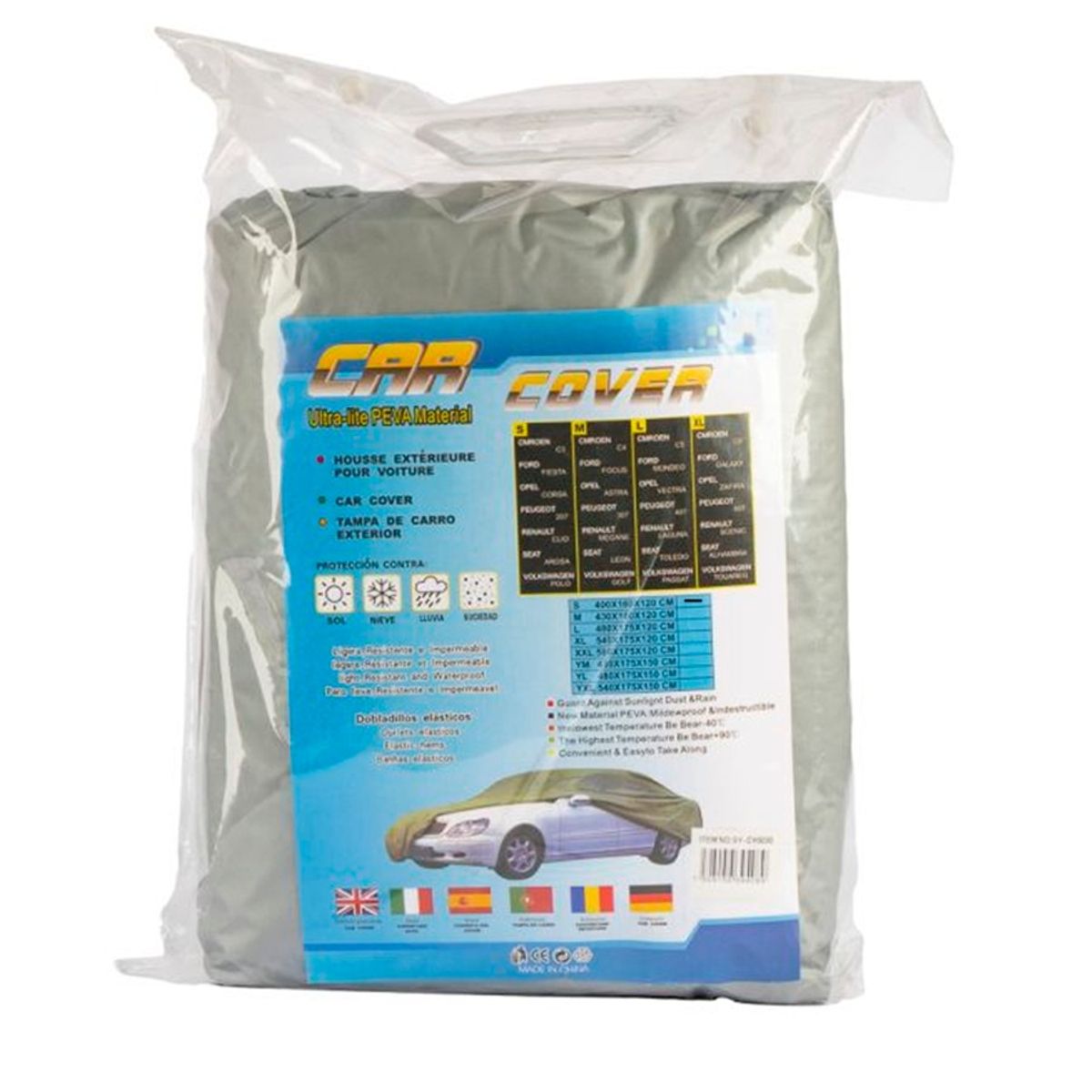 GENERICO - Cobertor Para Auto Protección Sol Lluvia Y Suciedad Talla L