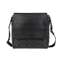 COACH - Houston Map Bag In Signature Canvas Charcoal Black 573