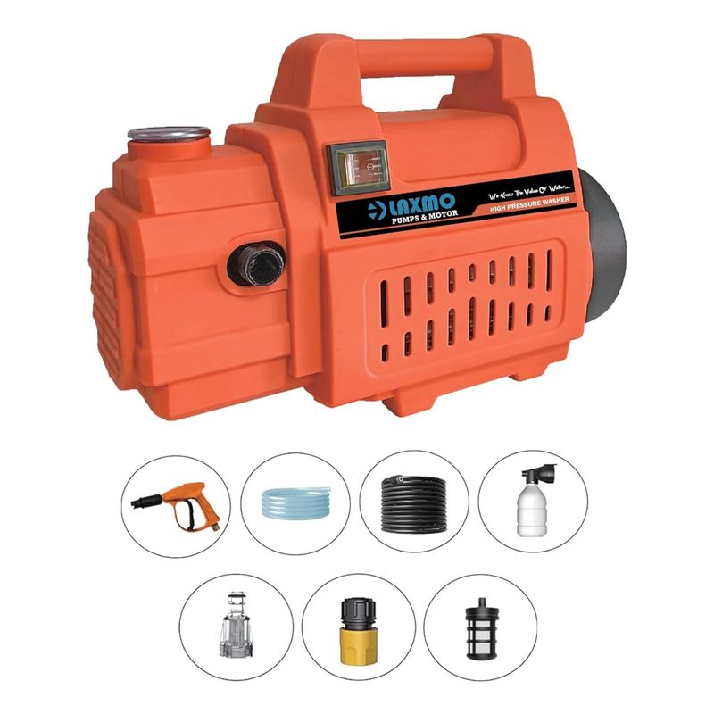 QUICK - Hidrolavadora Doméstica Presión 3000 W Color Negro Y Rojo