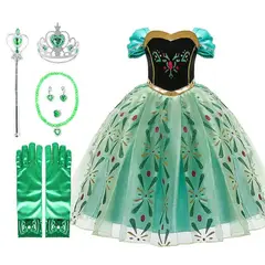 GENERICO - DISFRAZ NIÑA VESTIDO PRINCESA CON ACCESORIOS CUMPLEAÑOS T 8