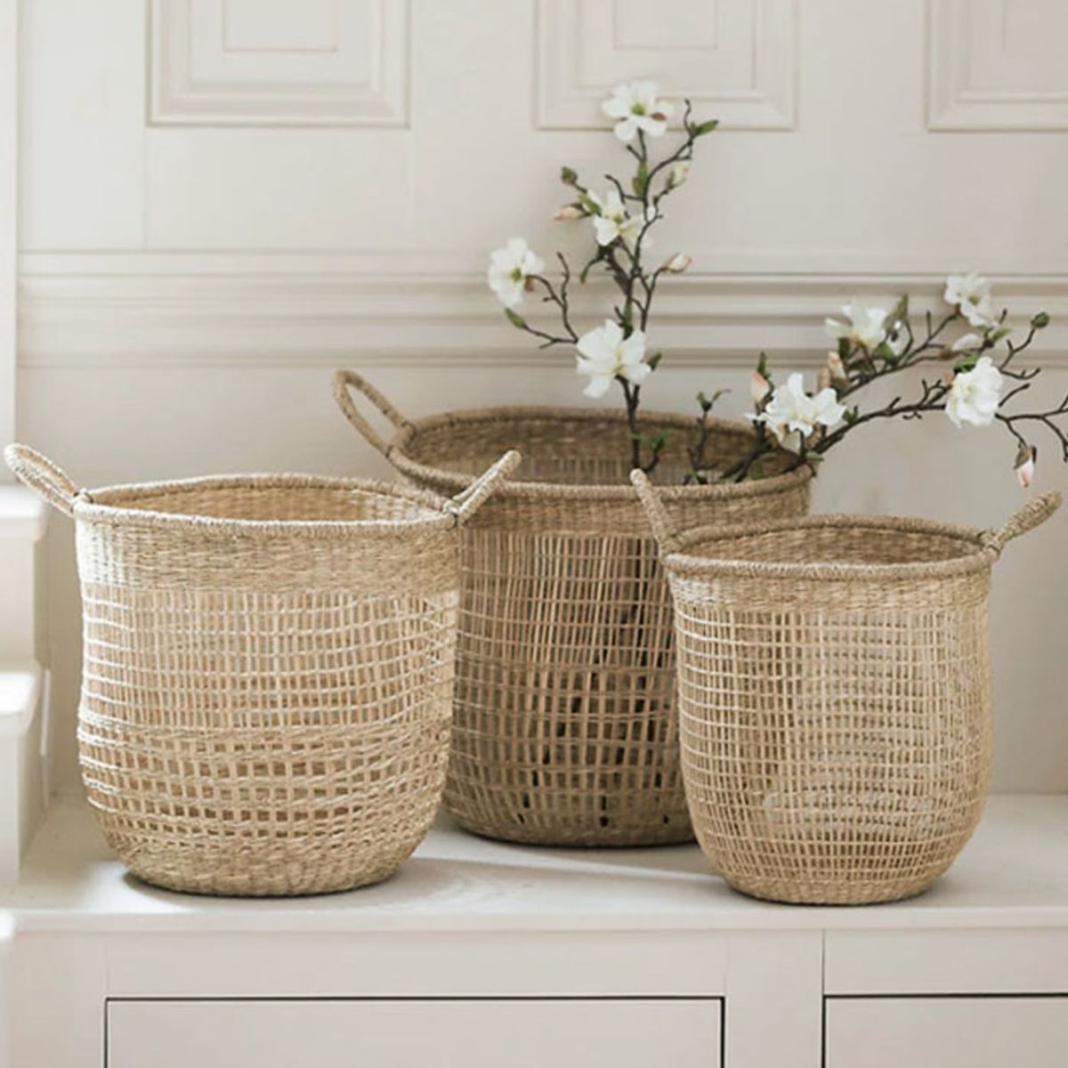 BRIC - Canastos Fibras Naturales para Almacenamiento Set de 3