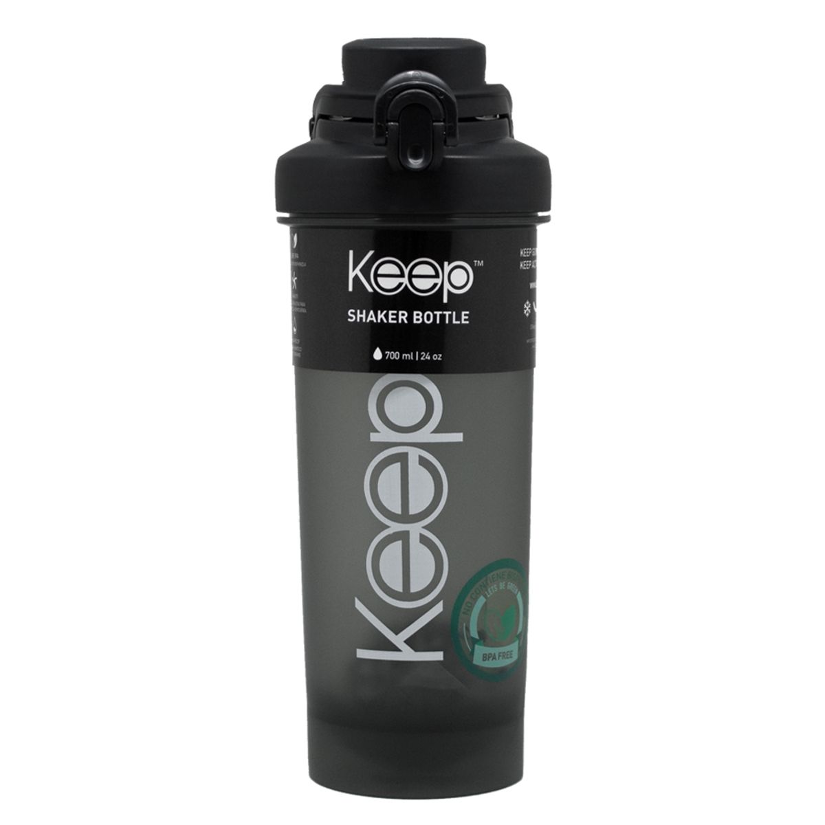 KEEP - Botella Sport Shaker 700ml keep -NEGRO