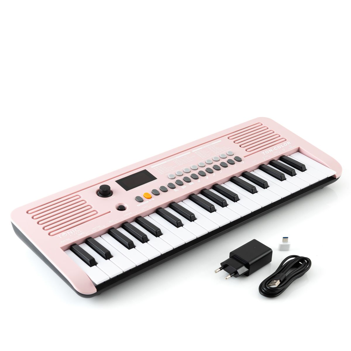 TONIC PIANOS - Teclado Musical Piano 37 Notas Ton-Color Pink Tonic