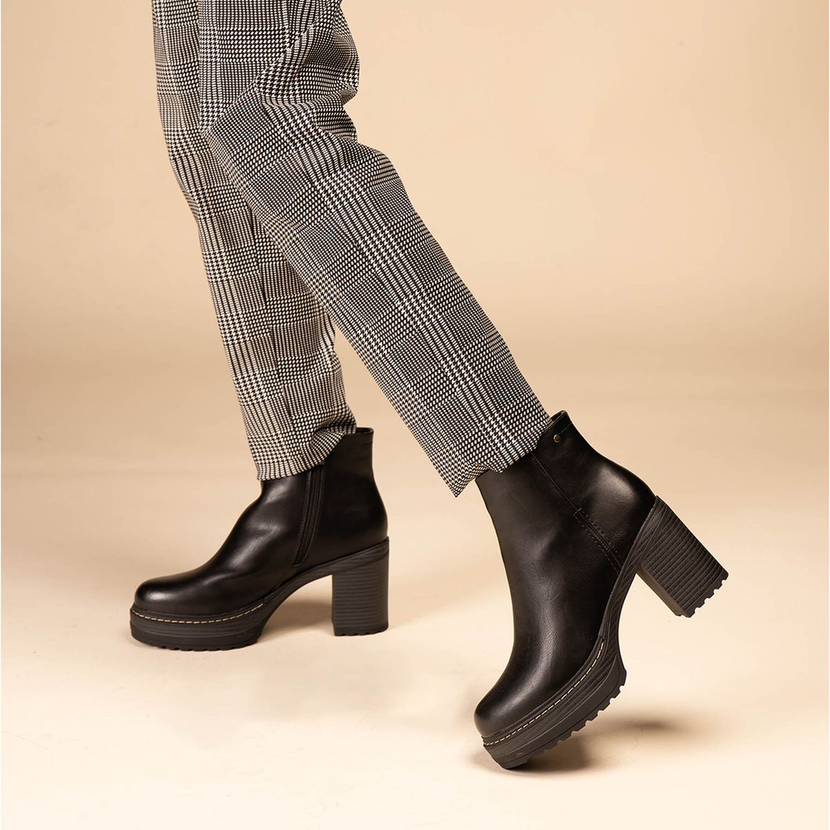 CHINITOWN - Botín Casual Mujer Negro Kani Chinitown