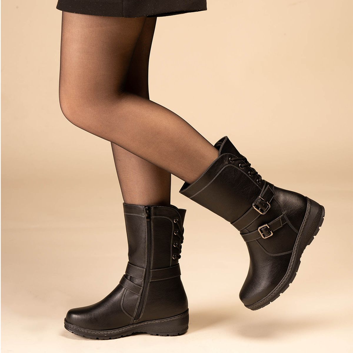 CHINITOWN - Botín Casual Mujer Negro Zinzi Chinitown