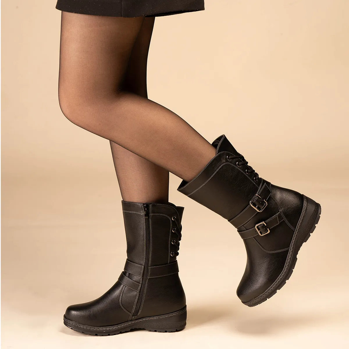 CHINITOWN - Botín Casual Mujer Negro Zinzi Chinitown