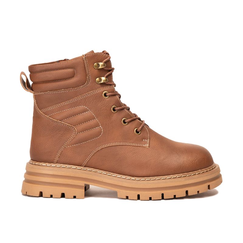 CHINITOWN - Botín Casual Mujer Camel Zetu Chinitown