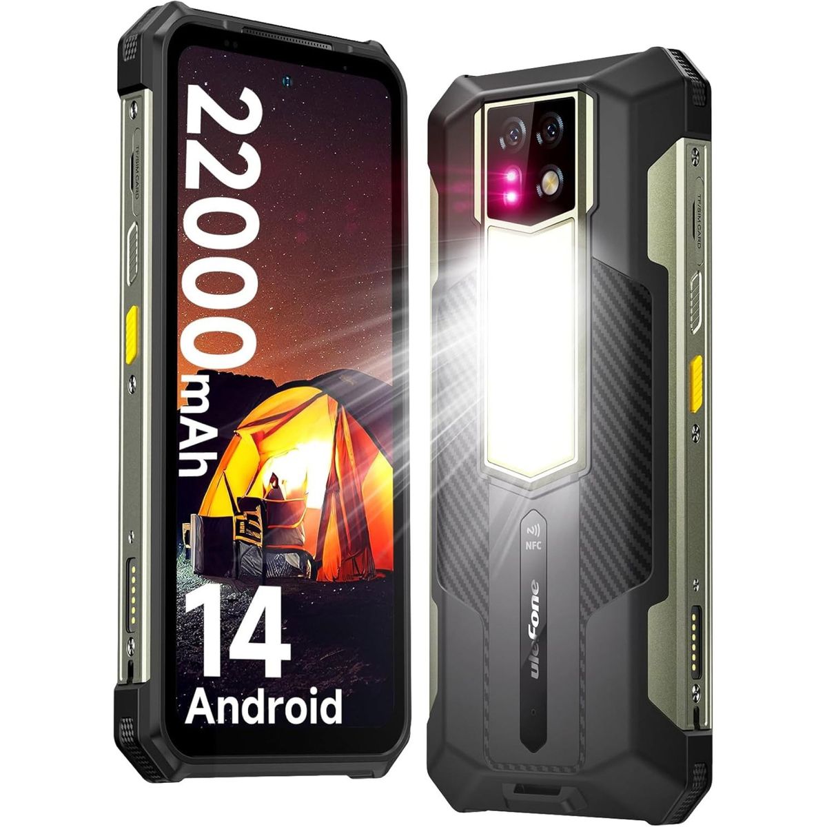 ULEFONE - Ulefone Armor 24  Ultra Resistente con Batería de 22000mAh y Cámara Nocturna de 64MP