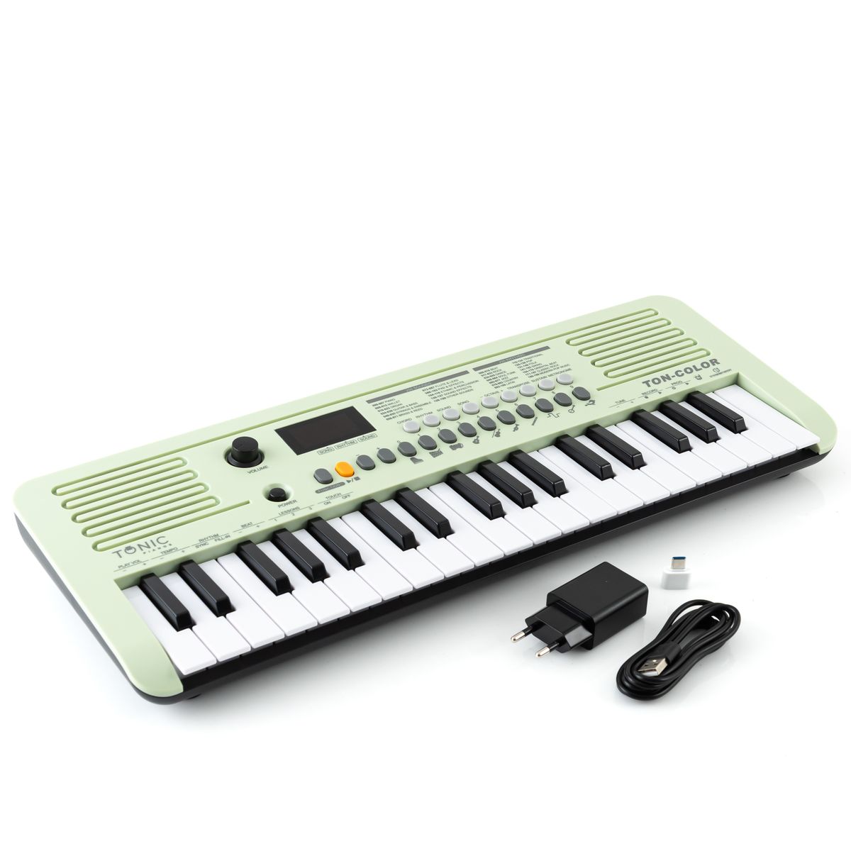 TONIC PIANOS - Teclado Musical Piano 37 Notas Ton-Color Green Tonic