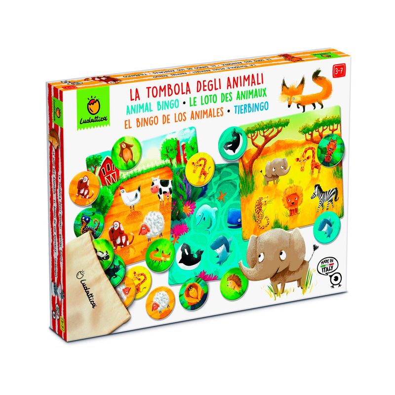 LUDATTICA - Juegos Familiares Bingo de Animales Ludattica