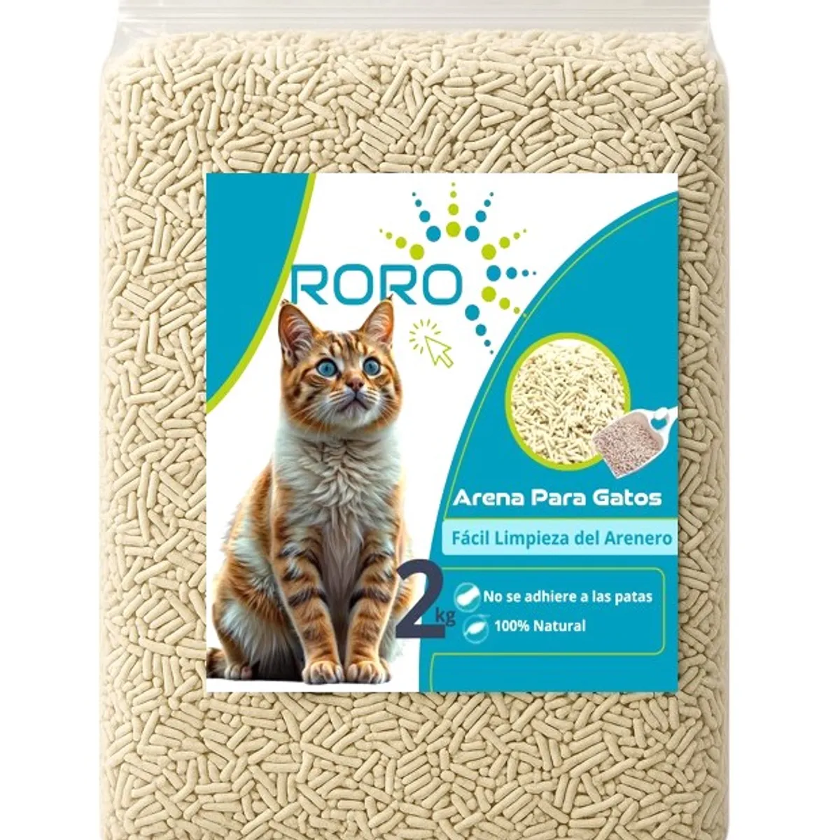 GENERICO - Arena Sanitaria Para Gatos De Tofu Arena Biodegradable 2kg