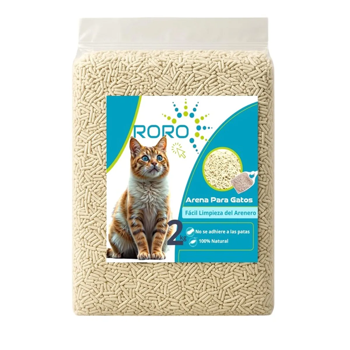 GENERICO - Arena Sanitaria Para Gatos De Tofu Arena Biodegradable 2kg