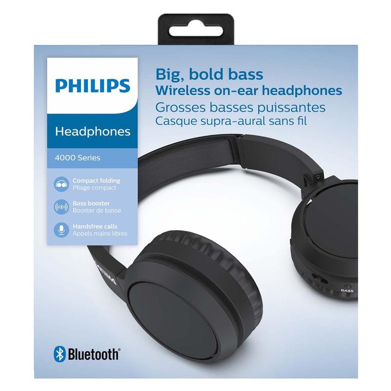 PHILIPS - Audífono Philips Over Ear Bluetooth Tah4205 Negro - Negro
