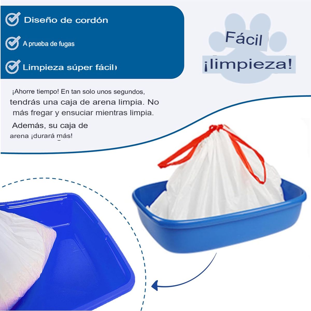 GENERICO - Bolsa De Arena Para Gatos Desechos Bolsa Desechable Mascotas