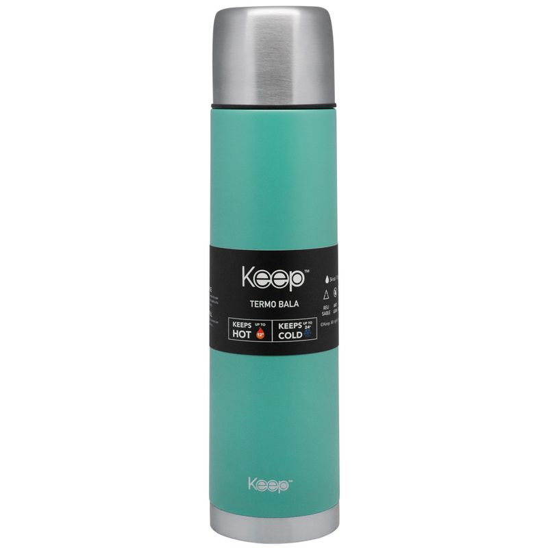 KEEP - Termo Bala 1.0L Rubber keep -CELESTE