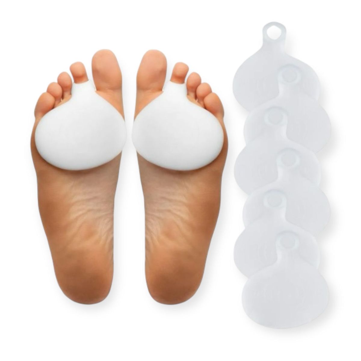 GENERICO - Almohadilla Plantar Metatarso De Silicona Con Dedo Pack x3