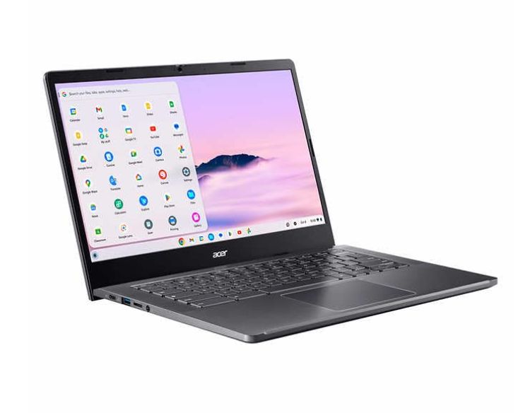 Notebook Chromebook Plus 14 Touch Google AI Core i3 8GB RAM 512GB SSD con funda protectora