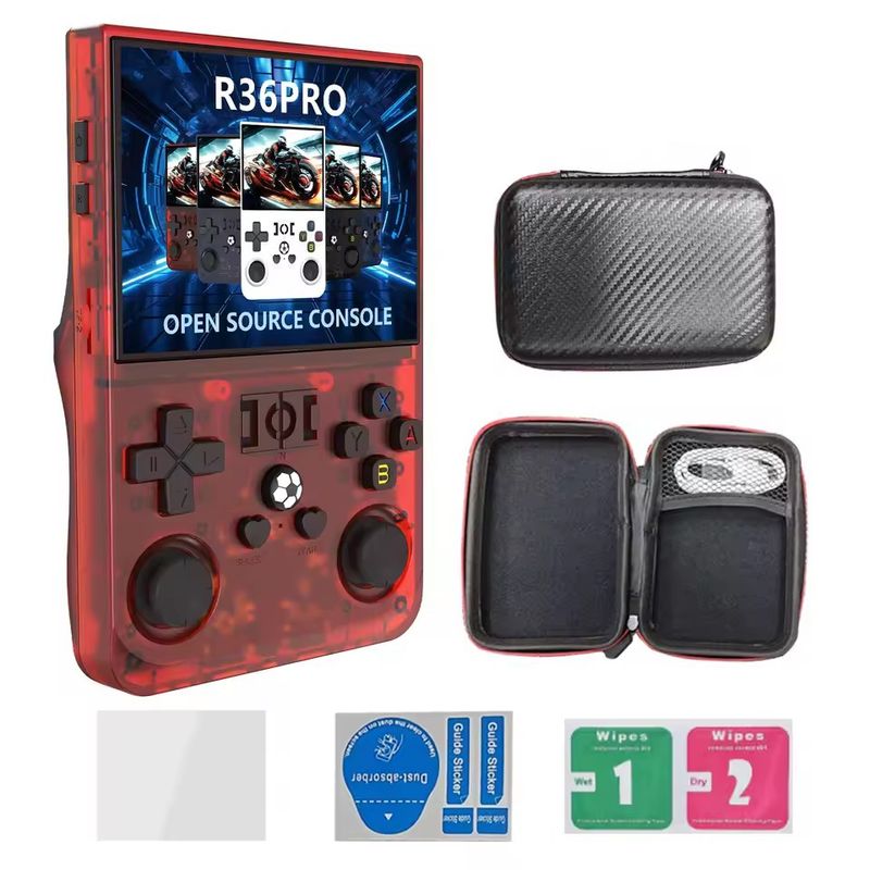 CORRERREY - Consola de videojuegos portátil Retro R36 PRO de sistema Linux
