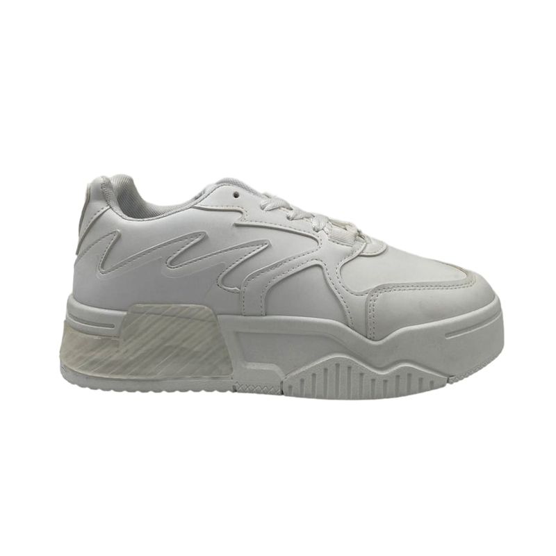 HERIEL - Zapatilla Blanca Plataforma.