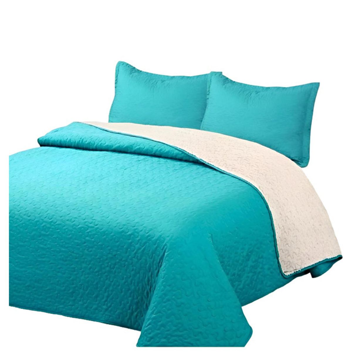 GENERICO - COBERTOR COLCHA QUILT SHERPA OTOÑO INVIERNO 2 PLAZAS