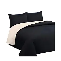 GENERICO - COBERTOR COLCHA QUILT SHERPA OTOÑO INVIERNO 2 PLAZAS