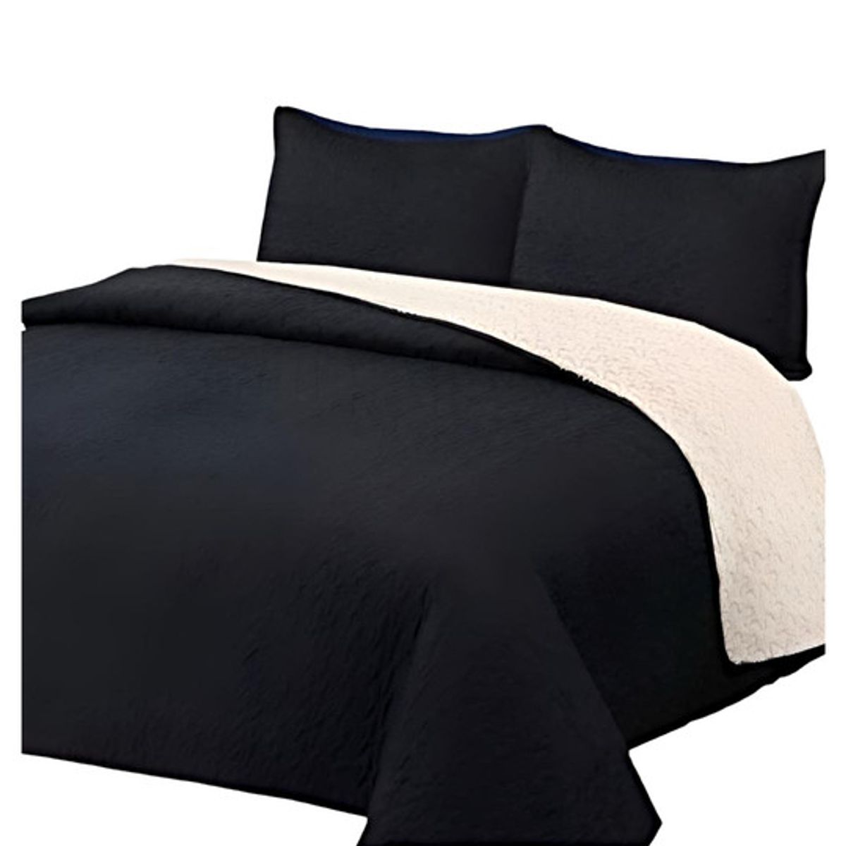 GENERICO - COBERTOR COLCHA QUILT SHERPA OTOÑO INVIERNO 2 PLAZAS