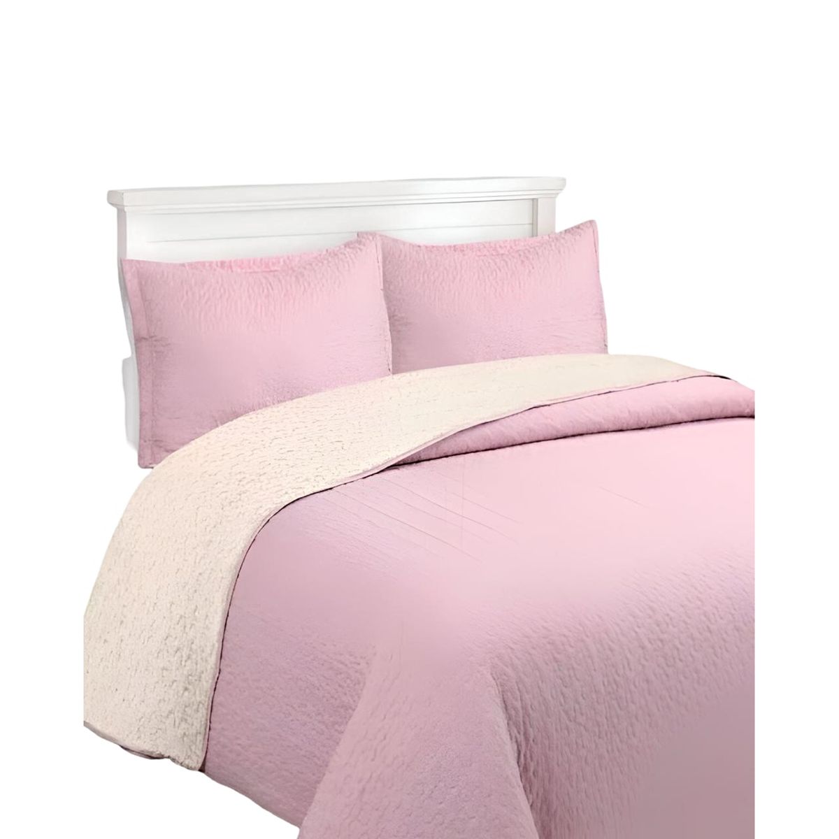 GENERICO - COBERTOR COLCHA QUILT SHERPA KING MEDIDA 230X250 cm