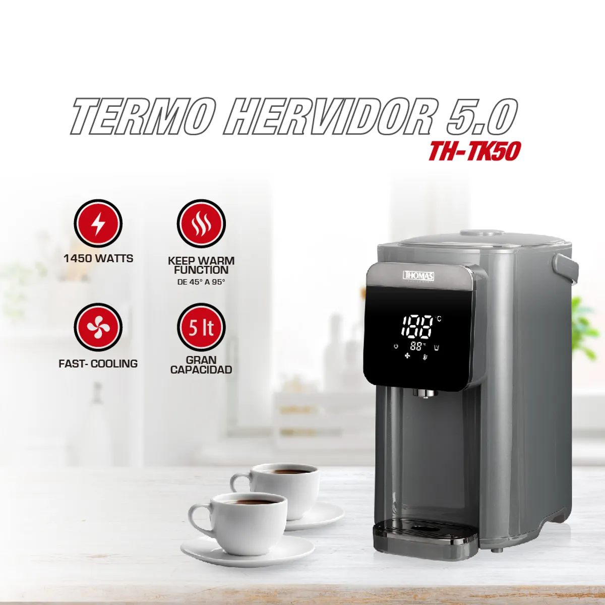THOMAS - Termo Hervidor 5,0 TH-TK50