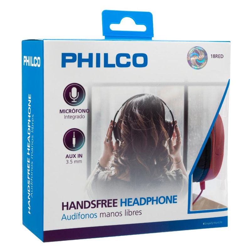 PHILCO - AUDIFONO CINTILLO PHILCO AUDIO ROJO