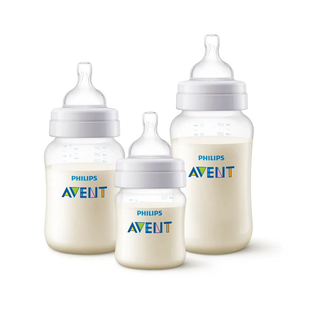 AVENT - Set mamadera anti-colic 125 ML+260ML+330 ML libre de BPA