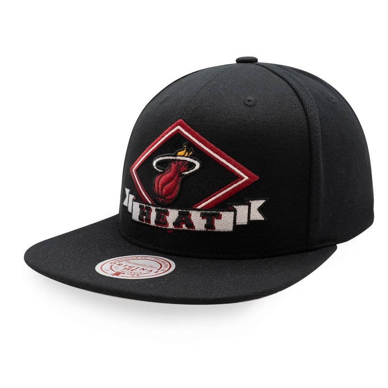 MITCHELL & NESS - Gorra Mitchell & Ness NBA Diamonds Up Heat HS9657 Negro