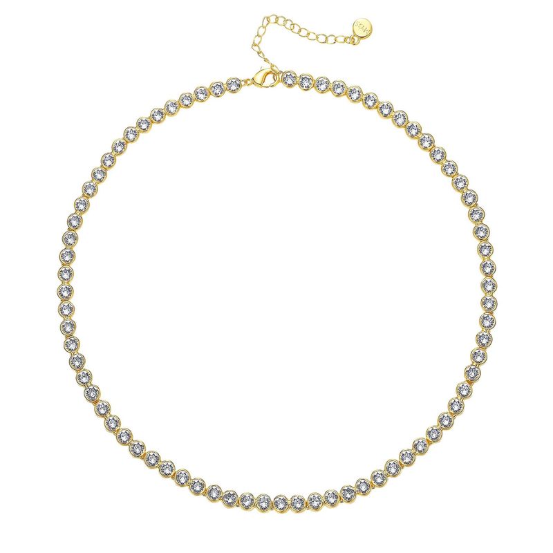 BLOOM CRYSTAL - Collar Tenis Dorado con Cristales Genuinos de Austria