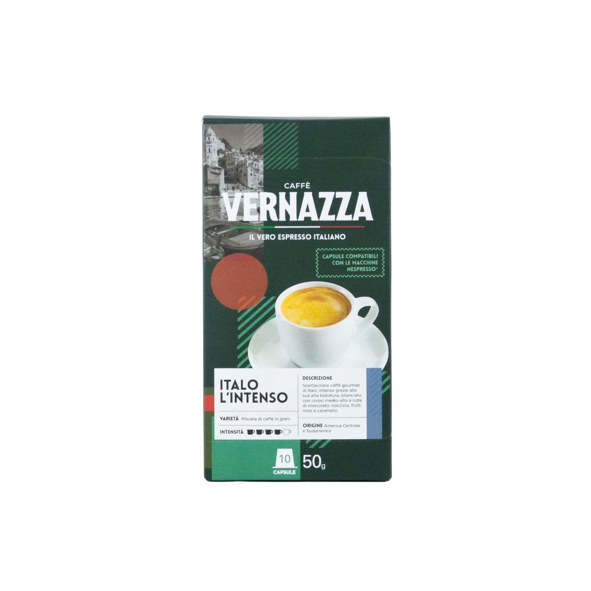 CAFFE VERNAZZA - Café Italo L'Intenso 90 cápsulas Nespresso compatibles