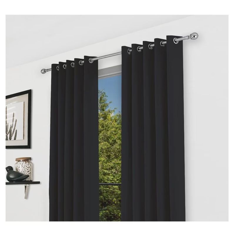 COMPRAPO - Set X 2 Cortinas Premium Negras Blackout 140x230 cm.