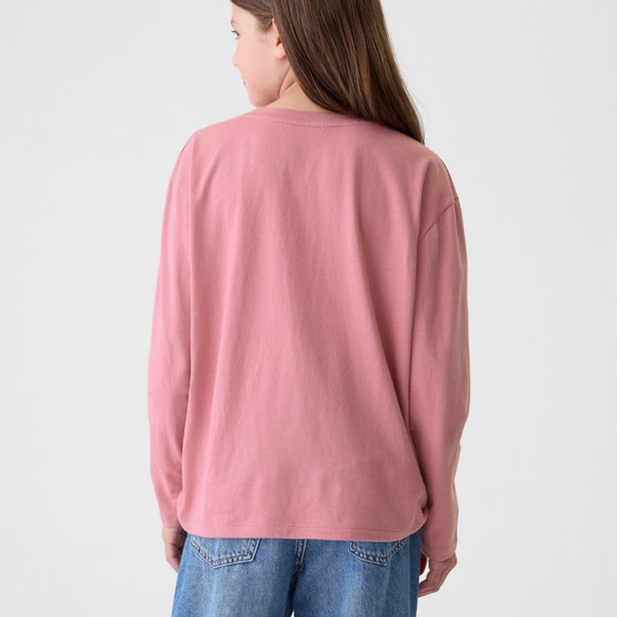 GAP - Polera Athletic Logo Manga Larga Niña Rosa