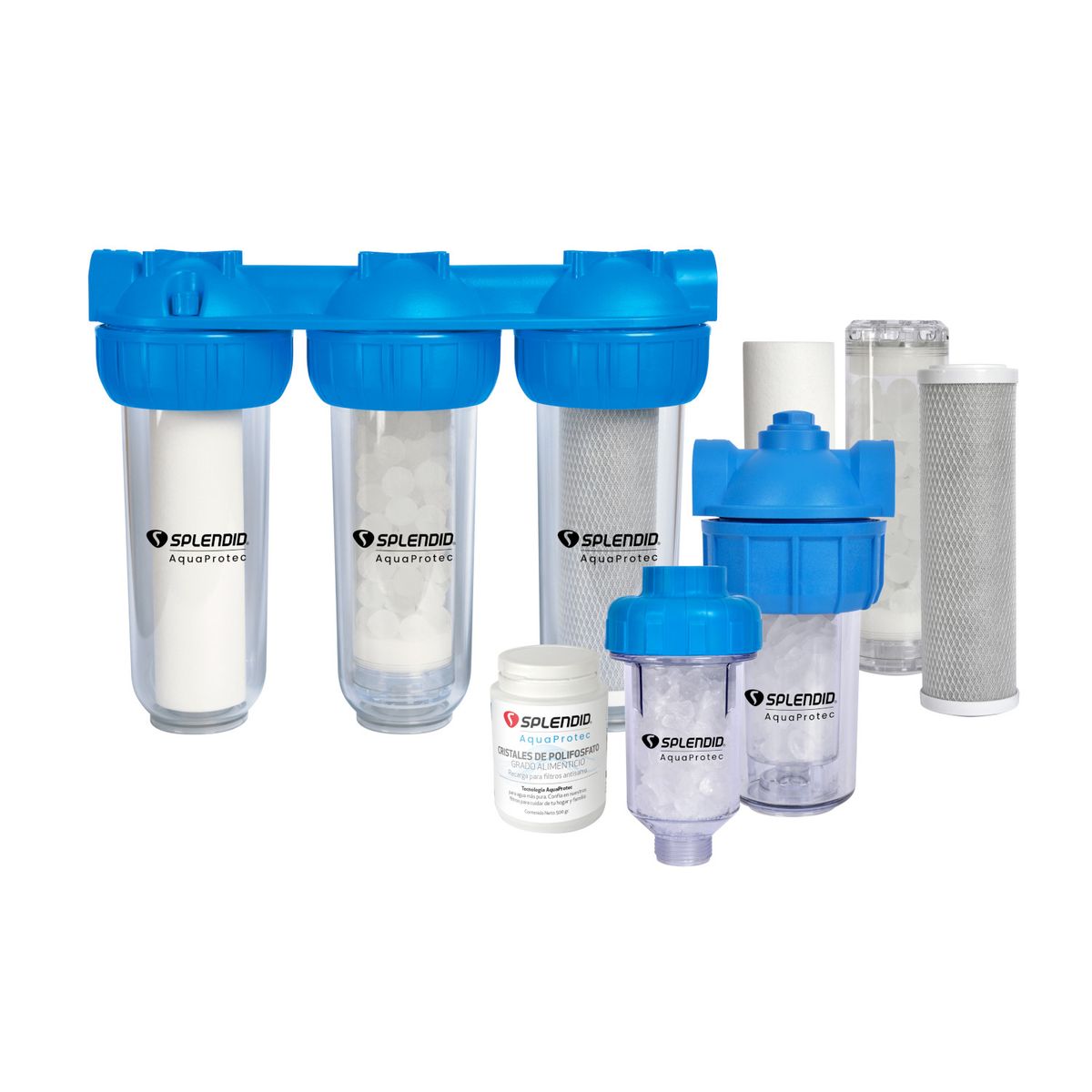 SPLENDID - Repuestos Polipropileno y Polifosfato para Filtro Triple Splendid