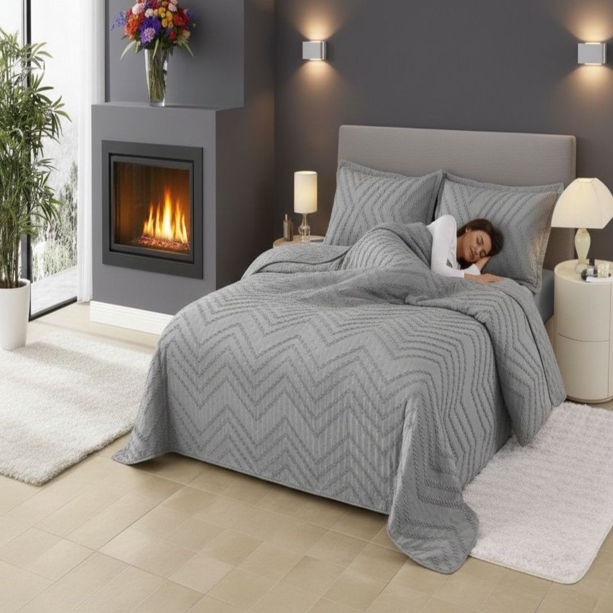 GENERICO - QUILT DE VERANO KING - SUPER KING COBERTOR DE LUJO C001