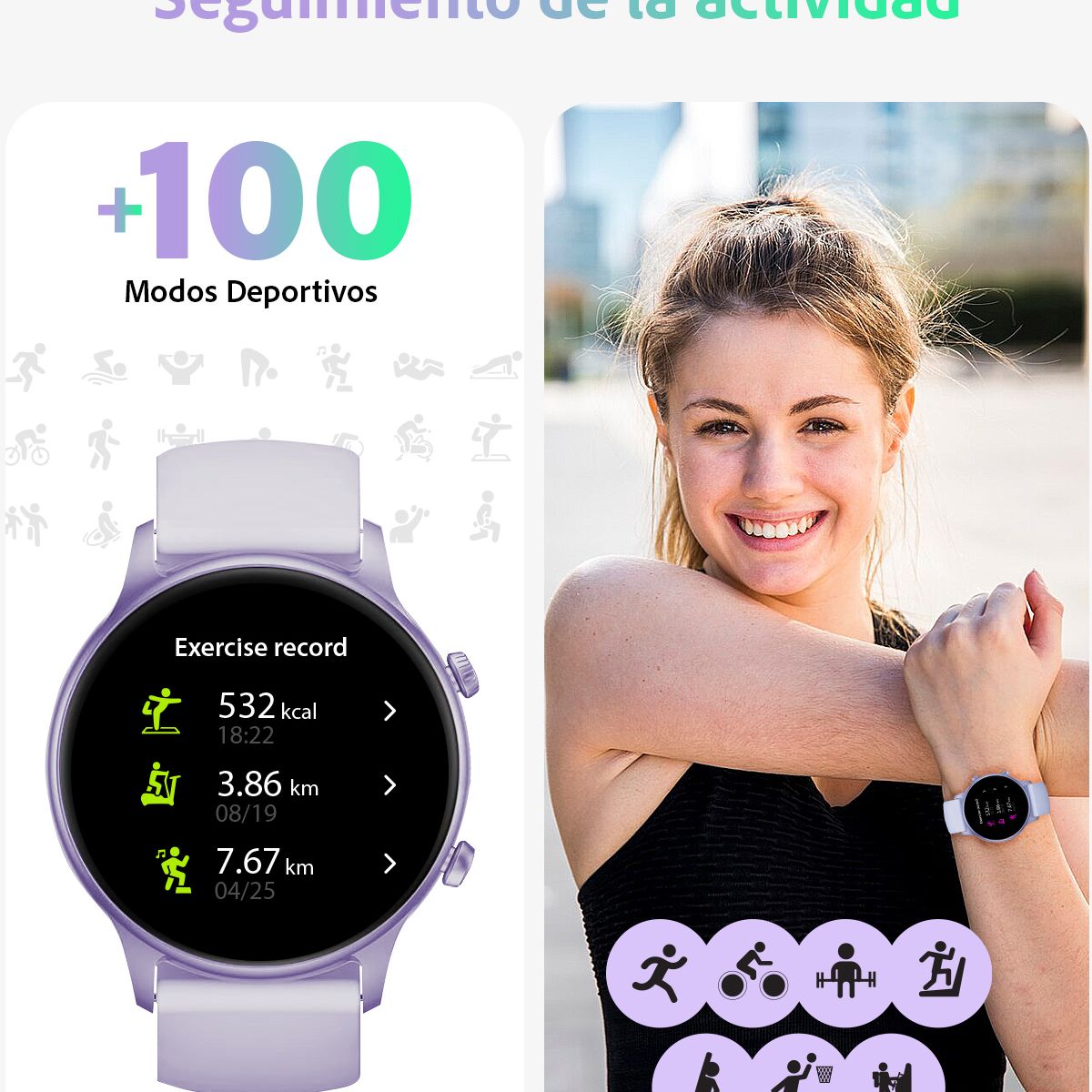 GENERICO - Smartwatch Mujer Sweet Elite Reloj Inteligente  Android-iOS
