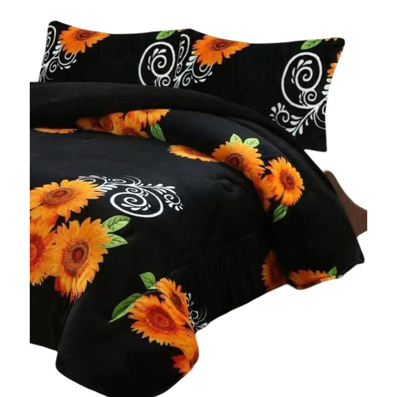 GENERICO - CUBRECAMA PLUSH CON CHIPORRO PARA INVIERNO 2 PLAZAS S-01