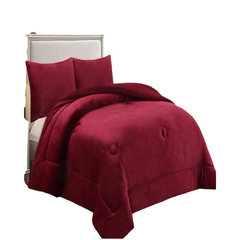 GENERICO - CUBRECAMA PLUSH CON CHIPORRO INVIERNO KING BURDEO
