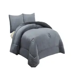 GENERICO - CUBRECAMA PLUSH CON CHIPORRO INVIERNO PLAZA Y MEDIA GRIS