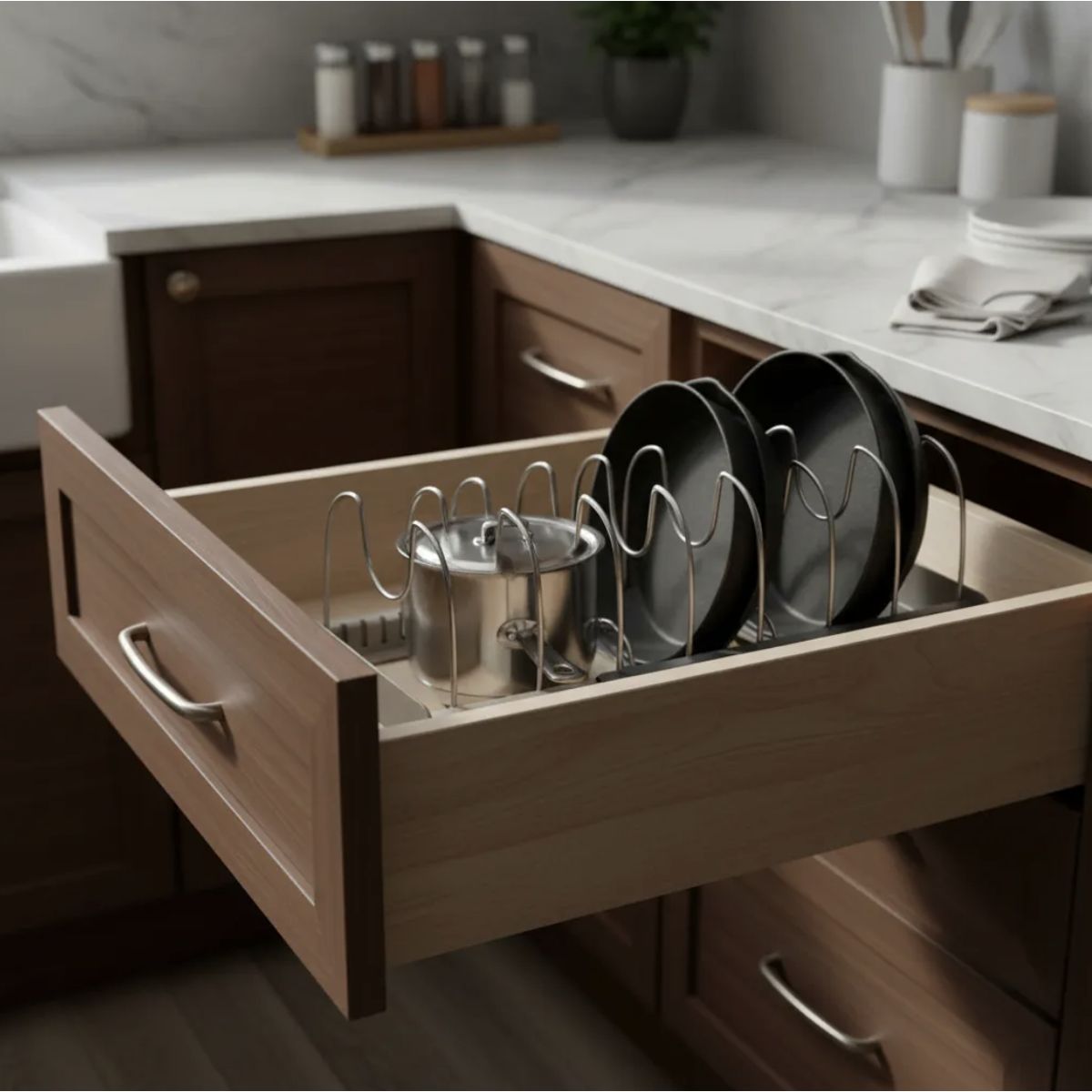 GENERICO - Rack Organizador De Ollas Expandible Menaje Tablas Tapas X L