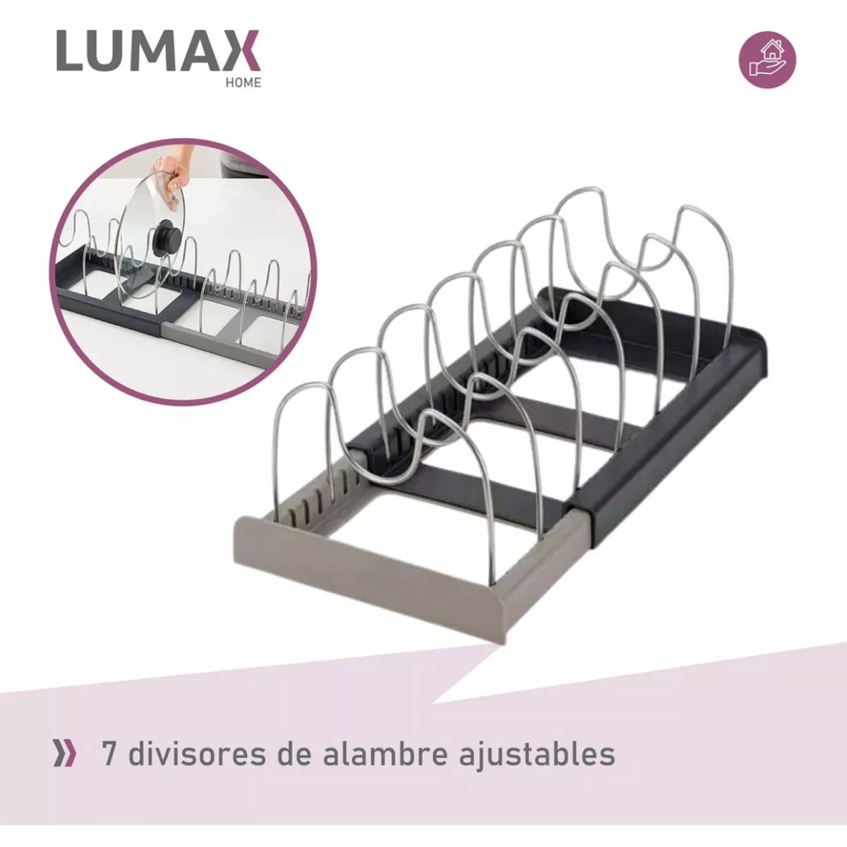 GENERICO - Rack Organizador De Ollas Expandible Menaje Tablas Tapas X L