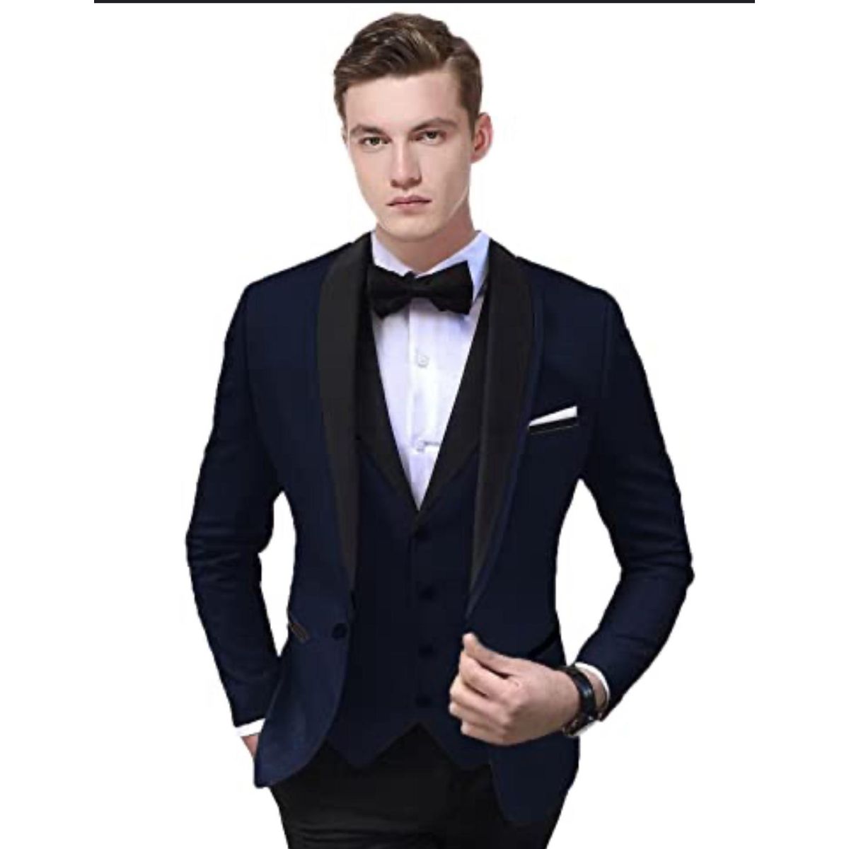 XPRESS RECHARGE - Traje elegante azul marino de 4 piezas