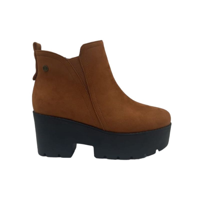 HERIEL - Botín Camel Plataforma Mujer.