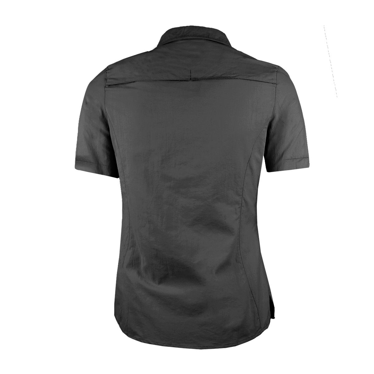 ANDESLAND OUTDOOR APPAREL - Blusa Trekking Ripstop Manga Corta UPF50 Fénec Gris Mujer