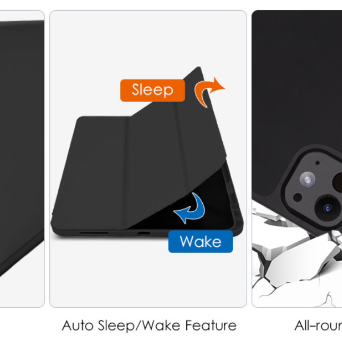 GENERICO - Carcasa Smart Cover Ranura Para iPad Pro 13 M4 2024 Negro