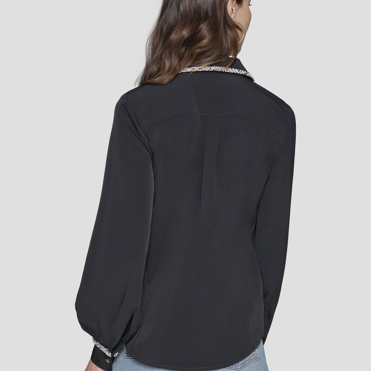KARL LAGERFELD - Blusa con detalles de flecos