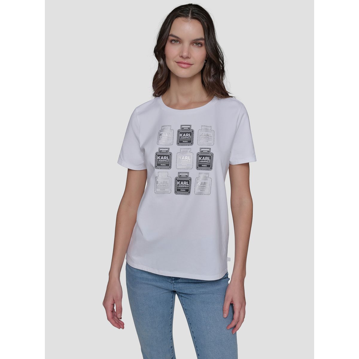 KARL LAGERFELD - Polera con estampado de perfume