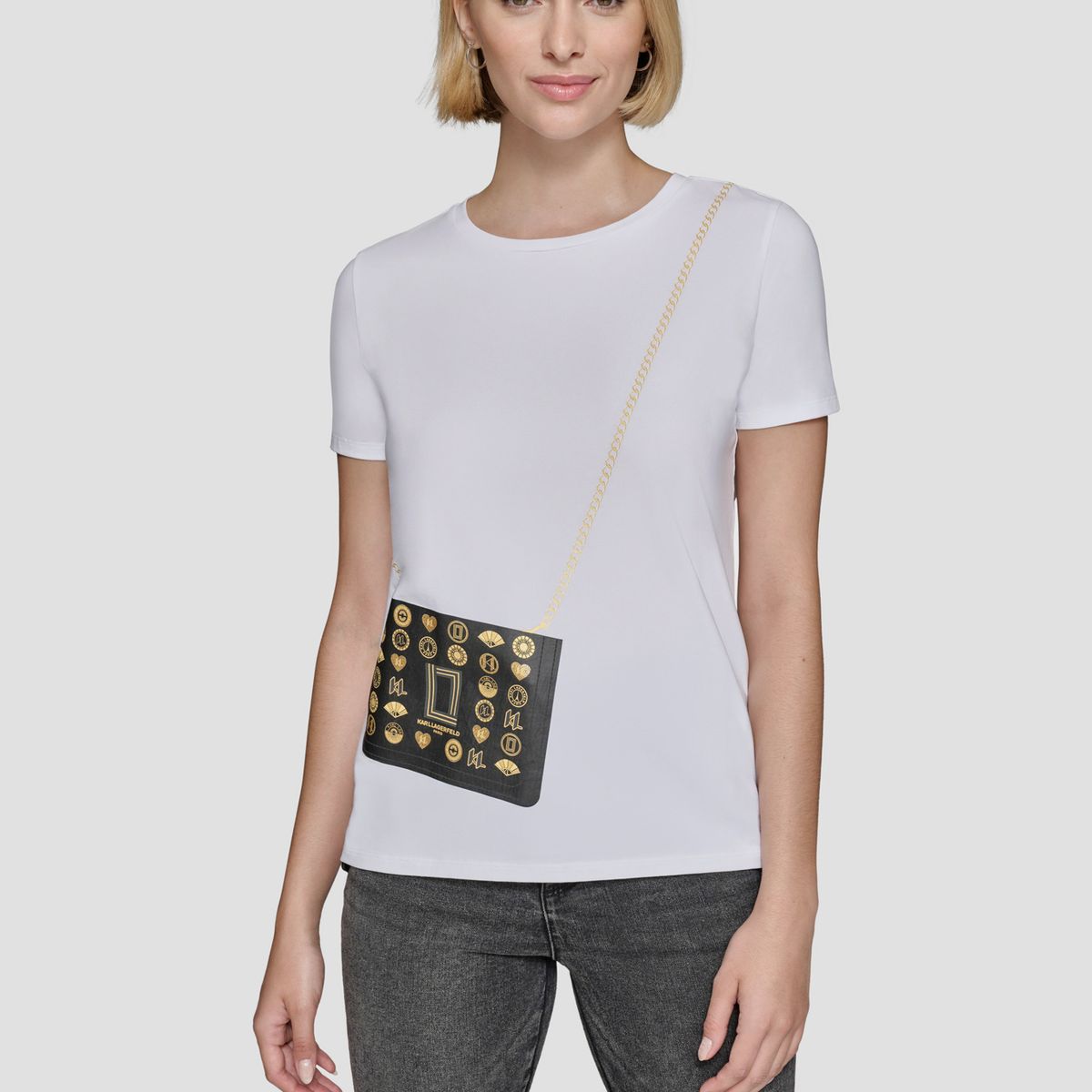 KARL LAGERFELD - Polera con diseño de cartera cruzada